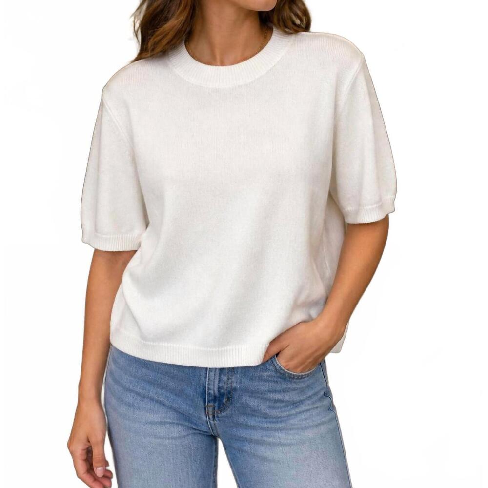 NEW KLD. SIGNATURE crew neck sweater in off white